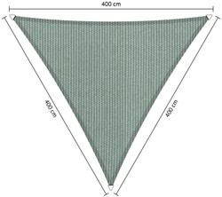 Shadow schaduwdoek, driehoek, afmeting 4 x 4 x 4 m - country blue