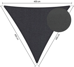 Shadow schaduwdoek, driehoek, afmeting 4 x 4 x 4 m - carbon black