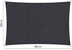 Shadow schaduwdoek, rechthoek, afmeting 2 x 3 m - cool grey