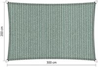Shadow schaduwdoek, rechthoek, afmeting 2 x 3 m - country blue