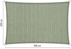 Shadow schaduwdoek, rechthoek, afmeting 2 x 3 m - moonstone green