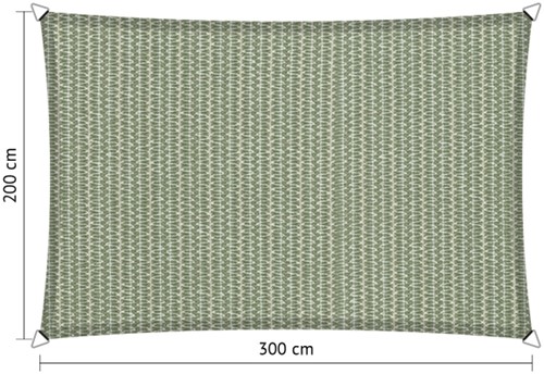 Shadow schaduwdoek, rechthoek, afmeting 2 x 3 m - moonstone green