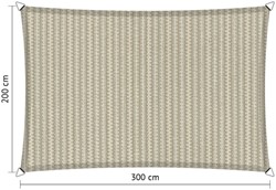 Shadow schaduwdoek, rechthoek, afmeting 2 x 3 m - sahara sand