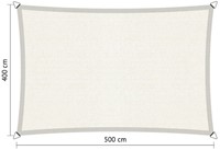 Shadow schaduwdoek, rechthoek, afmeting 4 x 5 m - arctic white