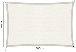 Shadow schaduwdoek, rechthoek, afmeting 4 x 5 m - arctic white