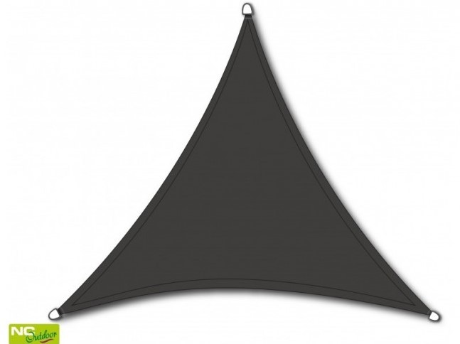Soeverein september element NC Outdoor schaduwdoek, driehoek, afm. 5,0 x 5,0 x 5,0 m, antraciet bij  Buitengoed