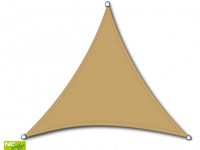 NC Outdoor schaduwdoek, driehoek, afm. 5,0 x 5,0 x 5,0 m, zand