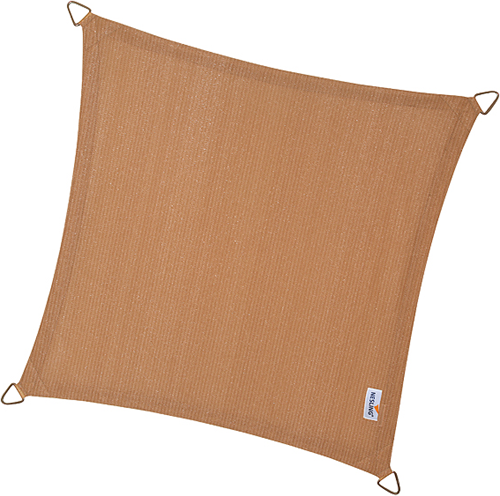 Nesling/Platinum Sun&Shade Coolfit schaduwdoek, vierkant, afmeting 5 x 5 m, zand
