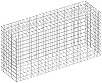 Schanskorf, afm. 180 x 60 x 30 cm, verzinkt staal, maas 5 x 5 cm