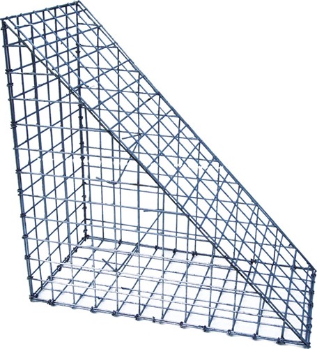 Schanskorf, afm. 60 x 85 x 30 cm, triangle, verzinkt staal, 5 x 5 cm