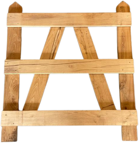 Eiken/robinia poortframe, afm. B100 x H145 cm voor kastanje hekwerk