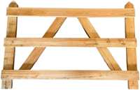 Eiken/robinia poortframe, afm. B145 x H100 cm voor kastanje hekwerk