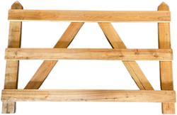 Eiken/robinia poortframe, afm. B175 x H100 cm voor kastanje hekwerk