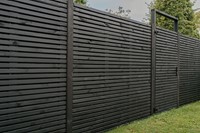 Tuinscherm/Lattenscherm 180 x 180 cm, grenen, geïmpregneerd en zwart gespoten -2
