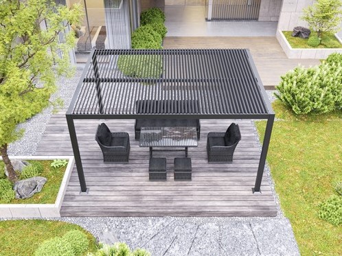 Sens-Line - Aluminium pergola Bonaire - 3 x 4 m - antraciet-3