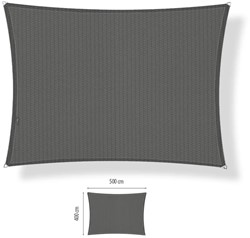 Shadow schaduwdoek, rechthoek, afmeting 4 x 5 m - cool grey