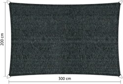 Shadow schaduwdoek, rechthoek, afmeting 3 x 4 m - cool grey
