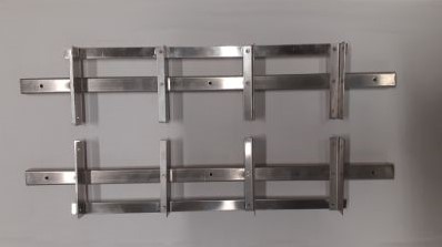 Shutter framewerk, 2 stuks  - 50 cm - rvs, rvs kleur-2
