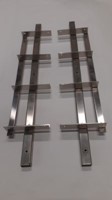 Shutter framewerk, 2 stuks  - 50 cm - rvs, rvs kleur