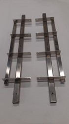 Shutter framewerk, 2 stuks  - 50 cm - rvs, rvs kleur