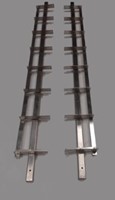 Shutter framewerk, 2 stuks  - 96 cm - rvs, rvs kleur