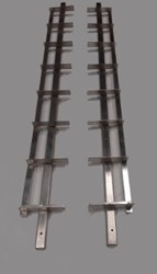Shutter framewerk, 2 stuks  - 96 cm - rvs, rvs kleur