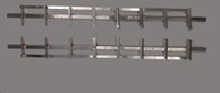 Shutter framewerk, 2 stuks  - 96 cm - rvs, rvs kleur-2