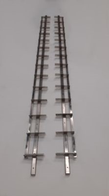 Shutter framewerk, 2 stuks  - 166 cm - rvs, rvs kleur