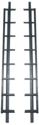 Shutter framewerk, 2 stuks  - 96 cm - rvs, zwart gepoedercoat
