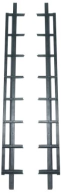 Shutter framewerk, 2 stuks  - 96 cm - rvs, zwart gepoedercoat