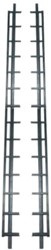 Shutter framewerk, 2 stuks  - 166 cm - rvs, zwart gepoedercoat