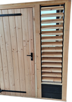 Shutter framewerk, 2 stuks  - 96 cm - rvs, zwart gepoedercoat-3
