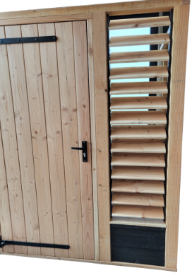 Shutter framewerk, 2 stuks  - 96 cm - rvs, zwart gepoedercoat-3