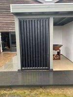 Shutter framewerk, 2 stuks  - 166 cm - rvs, zwart gepoedercoat-3