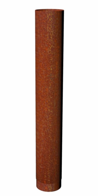 Burni verwarming kachelpijp 100 cm (smoke flue) - 150 mm - corten staal