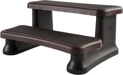 Spa SmartStep, kunststof 2-traps opstap, kleur espresso (past bij Beachcomber Walnut)