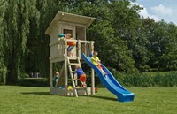Blue Rabbit 2.0 - speeltoren Beach Hut , incl. houtpakket en glijbaan