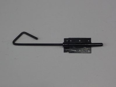 Staartgrendel, hoogte 40 cm zwart gepoedercoat