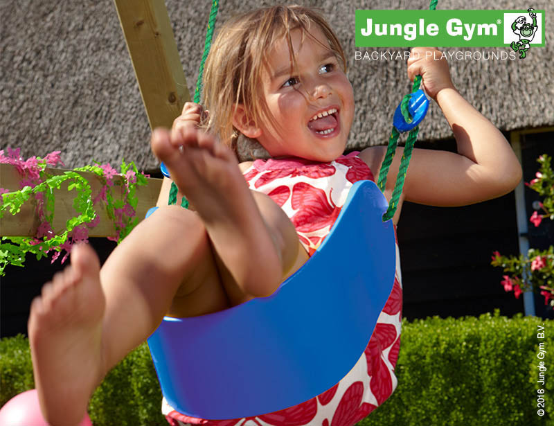 Jungle Gym Sling Swing bandschommel, blauw kunststof