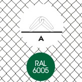 Tennisdraad - groen geplastificeerd - rol 25 m. - 125 cm-2