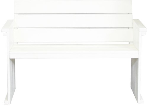 Tuinbank Dijon, afm. 120 x 56 x 90 cm, grenen, wit