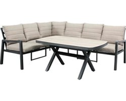 Sens-Line loungeset Donna, aluminium hoekloungebank met loungetafel