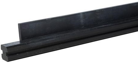 beton T-paal 12 x 12 x 200 cm, glad, antraciet