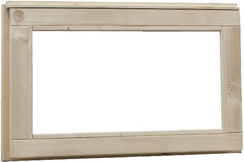 Vast raam, buitenmaat 71,2 x 43,8 cm, vurenhout - onbehandeld (blank) vuren