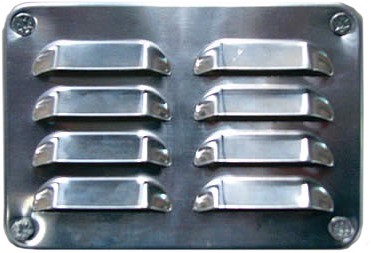 Ventilatierooster - set 2 stuks - aluminium, op=op