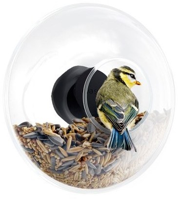 Eva Solo vogelvoederbol voor raam, diam. 14,3 cm, hoogte 5,3 cm, glas, showmodel
