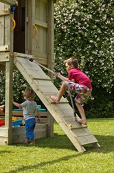 Blue Rabbit 2.0 - @ramp - schuin vlak met touw, incl. houtpakket - geïmpregneerd 120 cm platformhoogte
