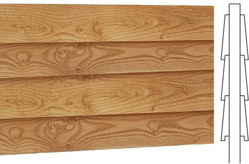 wand tbv comfort plat dak, dubbelzijdig zweeds rabat plm. 245 cm - onbehandeld (blank) douglas