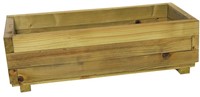 Woodvision houten bloembak, afm.  82 x 34 x 25 cm, geimpregneerd vuren, op=op