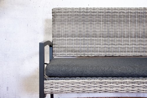 2-zits tuinbank York wicker inclusief kussen